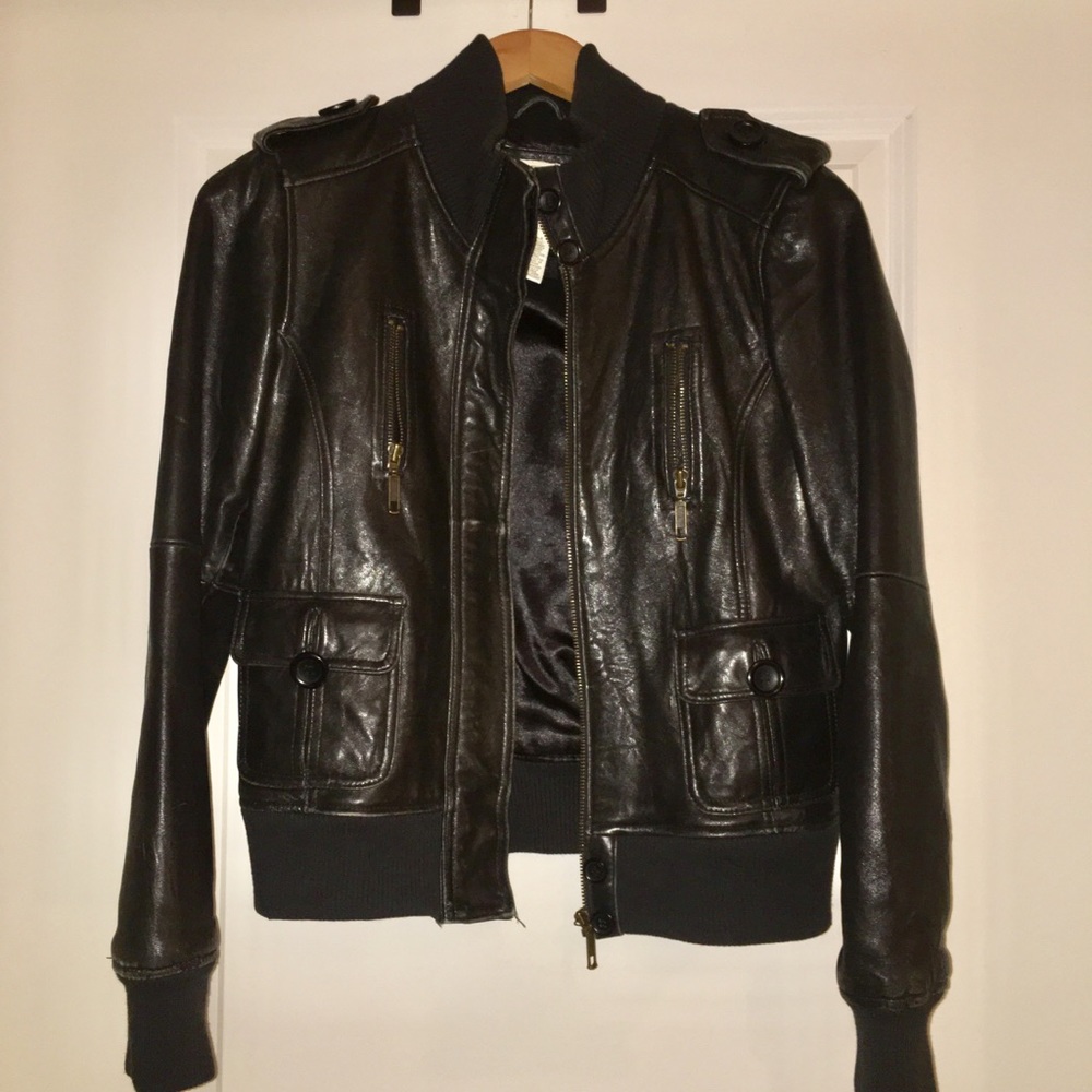 Leather jacket. Lightly worn.